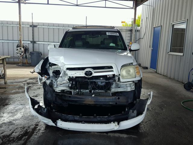 5TDBT48A86S273620 - 2006 TOYOTA SEQUOIA LI WHITE photo 9