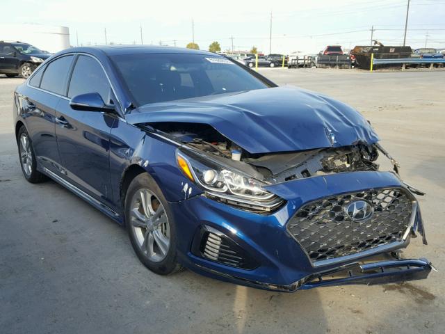 5NPE34AF7JH650293 - 2018 HYUNDAI SONATA SPO BLUE photo 1