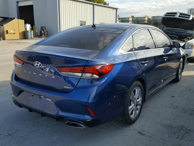 5NPE34AF7JH650293 - 2018 HYUNDAI SONATA SPO BLUE photo 4