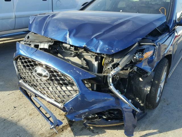 5NPE34AF7JH650293 - 2018 HYUNDAI SONATA SPO BLUE photo 9