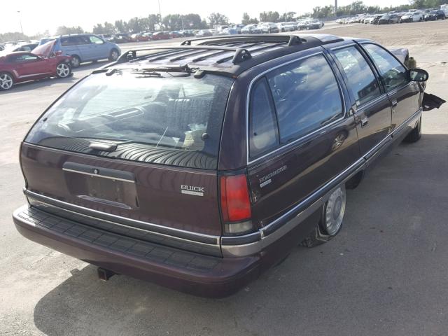 1G4BR82P9SR406506 - 1995 BUICK ROADMASTER MAROON photo 4