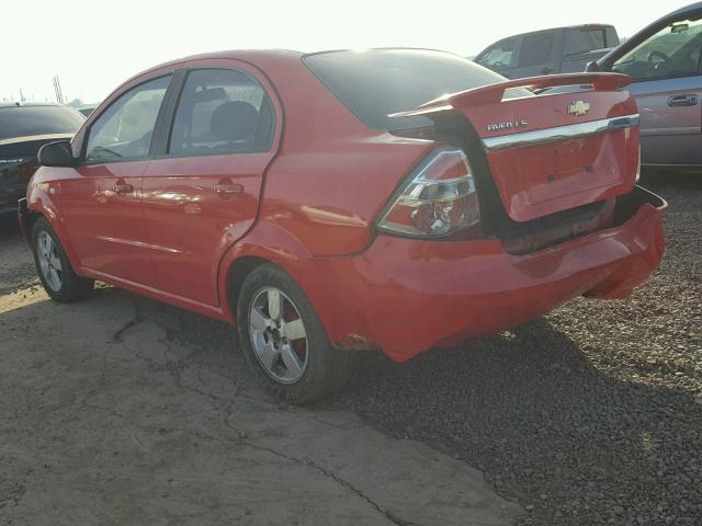 KL1TD56638B077186 - 2008 CHEVROLET AVEO BASE Qırmızı foto 3