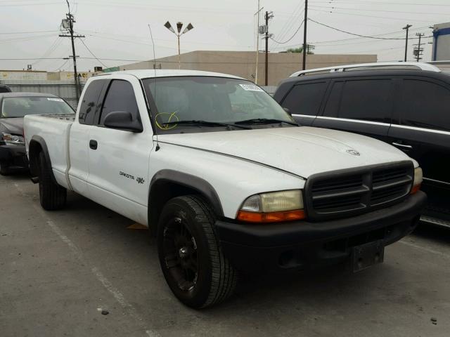 1B7GL12X32S639809 - 2002 DODGE DAKOTA BAS WHITE photo 1