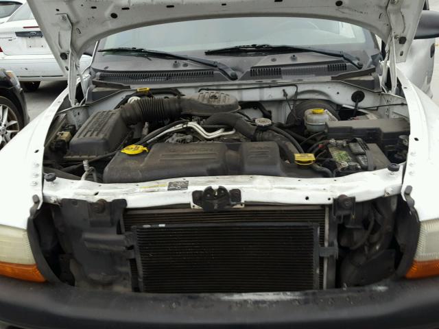 1B7GL12X32S639809 - 2002 DODGE DAKOTA BAS WHITE photo 7