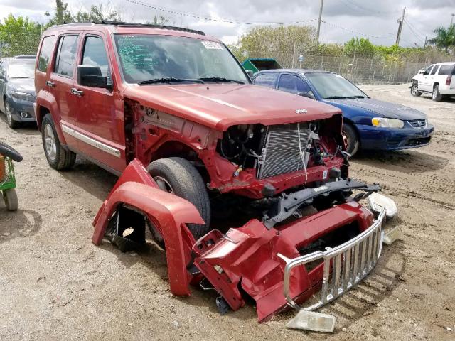 1J8GP58K28W240861 - 2008 JEEP LIBERTY LI RED photo 1