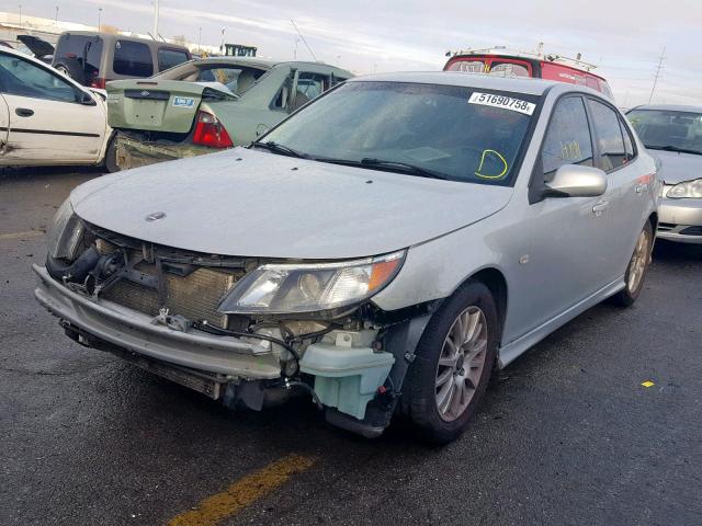 YS3FA4CY9A1610208 - 2010 SAAB 9-3 2.0T SILVER photo 2