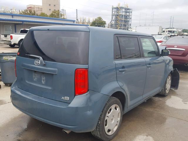 JTLKE50E781001143 - 2008 TOYOTA SCION XB BLUE photo 4