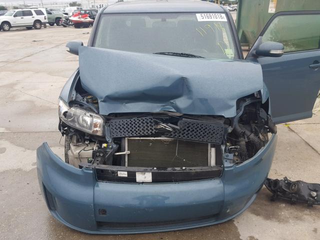 JTLKE50E781001143 - 2008 TOYOTA SCION XB BLUE photo 7