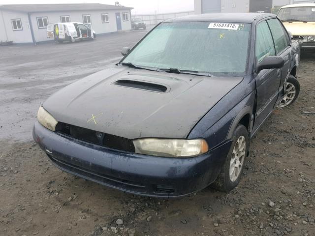 4S3BD4358W6205390 - 1998 SUBARU LEGACY L BLUE photo 2