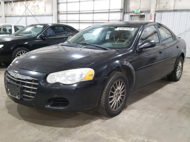 1C3EL46XX4N259875 - 2004 CHRYSLER SEBRING LX BLACK photo 2