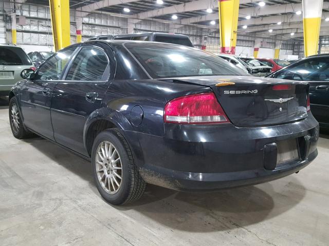 1C3EL46XX4N259875 - 2004 CHRYSLER SEBRING LX BLACK photo 3