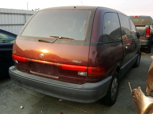 JT3AC12R5R1133202 - 1994 TOYOTA PREVIA LE BURGUNDY photo 4