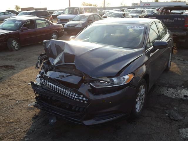 3FA6P0G76FR275721 - 2015 FORD FUSION S GRAY photo 2