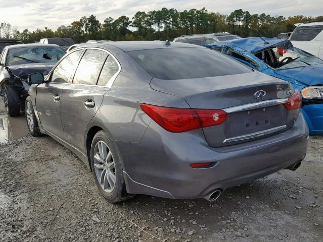 JN1BV7AP5FM349478 - 2015 INFINITI Q50 BASE GRAY photo 3