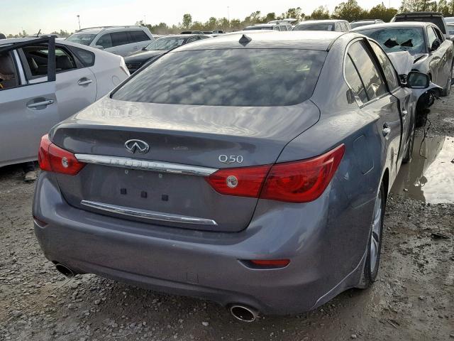 JN1BV7AP5FM349478 - 2015 INFINITI Q50 BASE GRAY photo 4