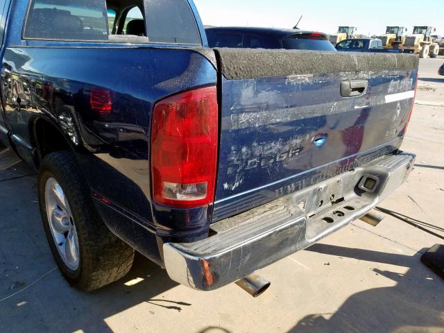 1D7HA18D04S689597 - 2004 DODGE RAM 1500 S BLUE photo 10