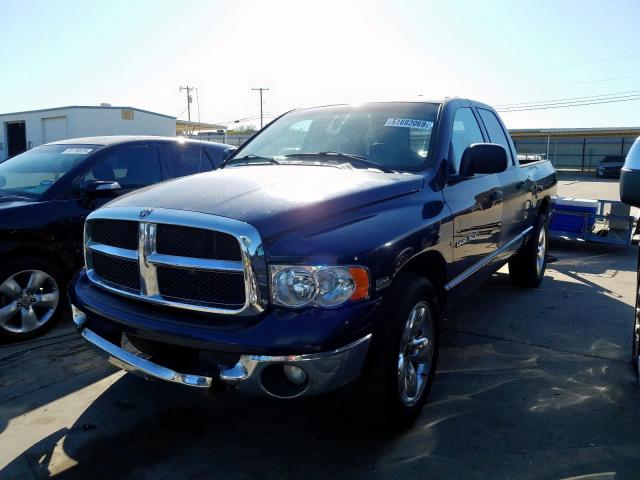 1D7HA18D04S689597 - 2004 DODGE RAM 1500 S BLUE photo 2