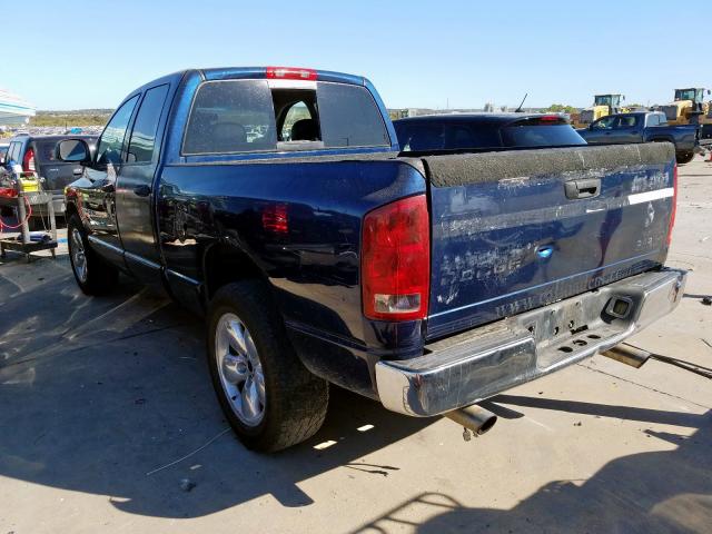 1D7HA18D04S689597 - 2004 DODGE RAM 1500 S BLUE photo 3