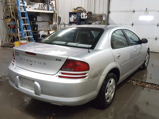 1B3EL46T15N609809 - 2005 DODGE STRATUS SX SILVER photo 4