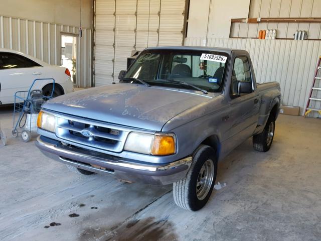 1FTCR10A3VPA71211 - 1997 FORD RANGER BLUE photo 2