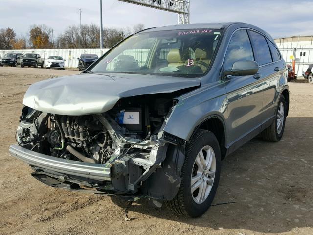 JHLRE3H76BC003257 - 2011 HONDA CR-V EXL GREEN photo 2