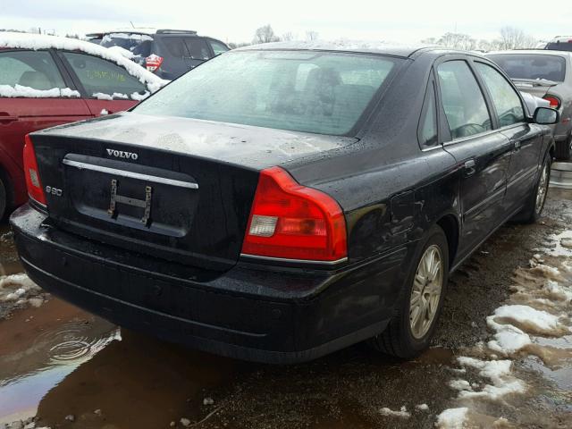 YV1TS59H441365465 - 2004 VOLVO S80 2.5T BLACK photo 4