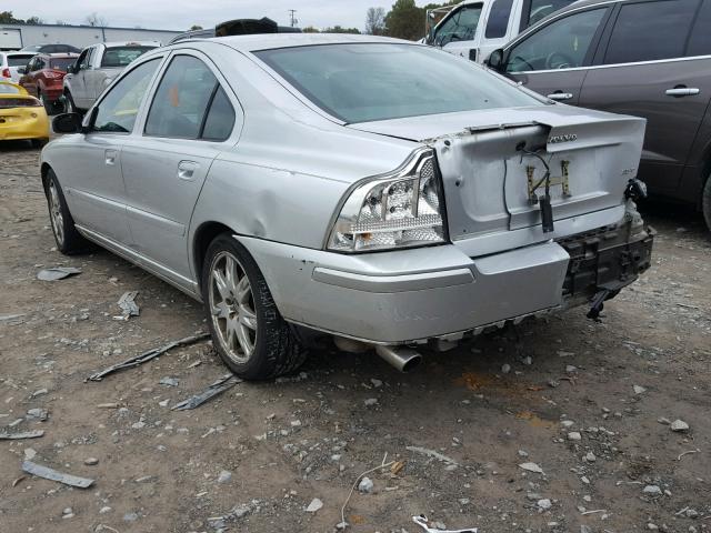YV1RS592762525728 - 2006 VOLVO S60 2.5T SILVER photo 3