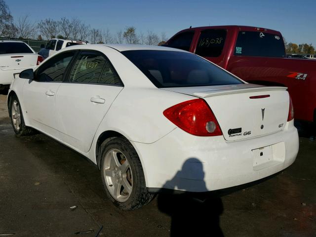 1G2ZH57N494117587 - 2009 PONTIAC G6 GT WHITE photo 3