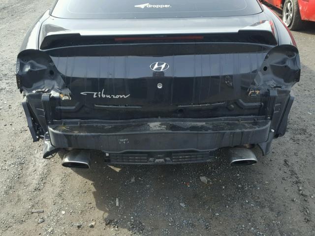 KMHHN66F28U286291 - 2008 HYUNDAI TIBURON GT BLACK photo 9