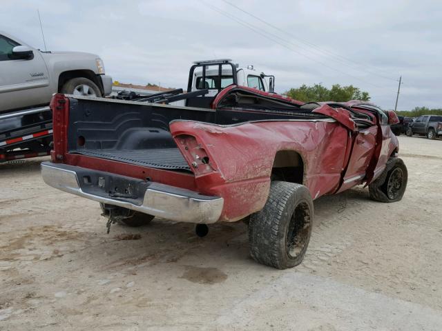 1D7KS28C96J130915 - 2006 DODGE RAM 2500 S RED photo 4