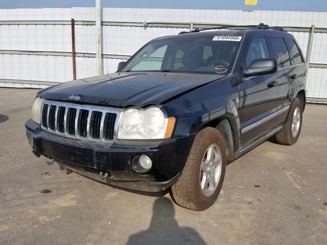 1J8HR58N15C725921 - 2005 JEEP GRAND CHER BLACK photo 2