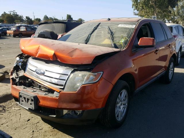 2FMDK48C07BB02632 - 2007 FORD EDGE SEL ORANGE photo 2