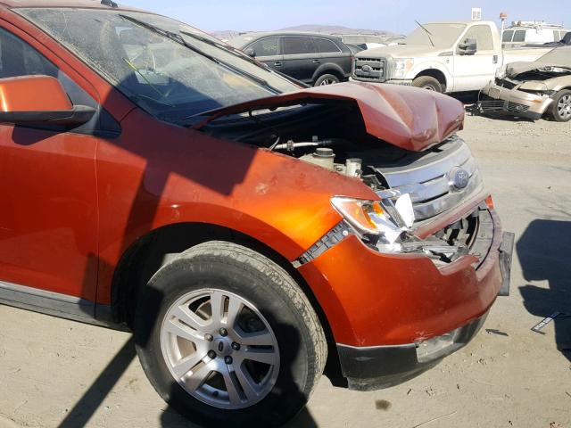 2FMDK48C07BB02632 - 2007 FORD EDGE SEL ORANGE photo 9