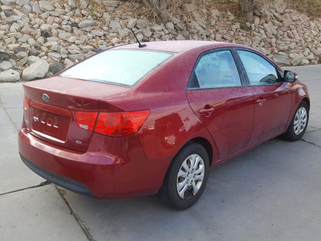 KNAFU4A20A5881743 - 2010 KIA FORTE EX RED photo 4