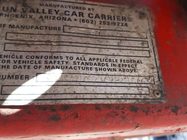 1S9CB5327VP297209 - 1997 SUNV CARCARRIER RED photo 10