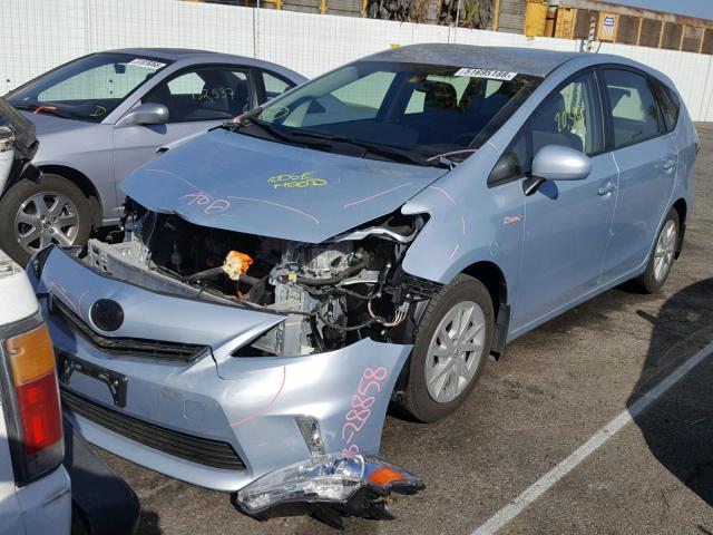 JTDZN3EU5E3362269 - 2014 TOYOTA PRIUS V BLUE photo 2