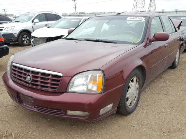 1G6KF57931U243193 - 2001 CADILLAC DEVILLE DT BURGUNDY photo 2