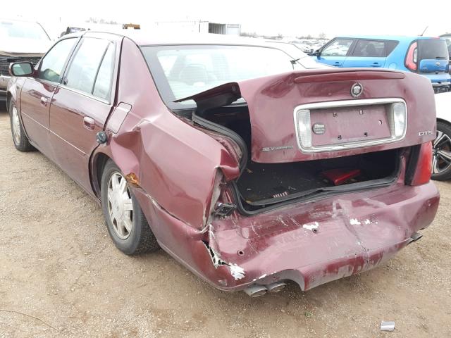 1G6KF57931U243193 - 2001 CADILLAC DEVILLE DT BURGUNDY photo 3