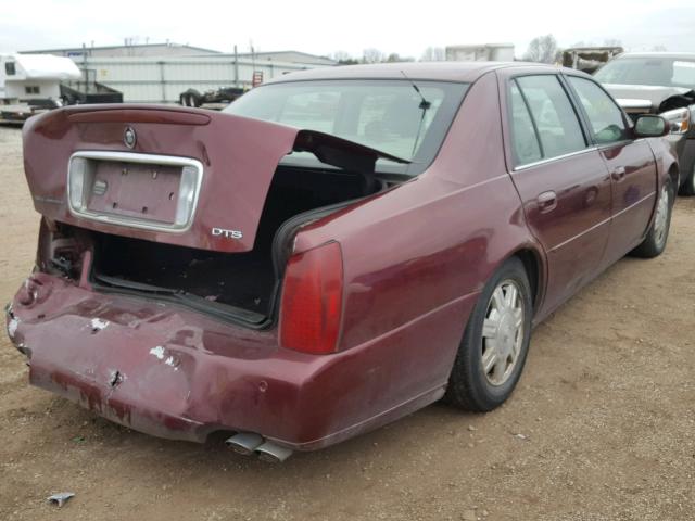 1G6KF57931U243193 - 2001 CADILLAC DEVILLE DT BURGUNDY photo 4