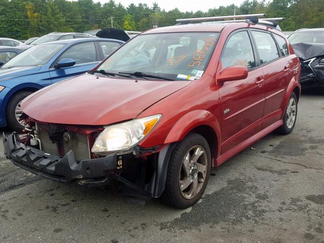 5Y2SL678X6Z413417 - 2006 PONTIAC VIBE RED photo 2