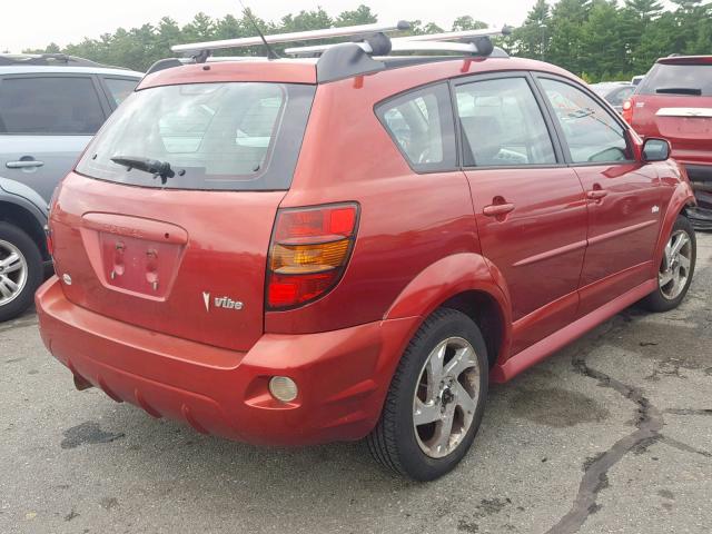 5Y2SL678X6Z413417 - 2006 PONTIAC VIBE RED photo 4