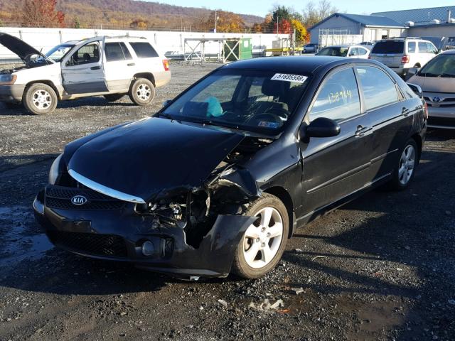 KNAFE122585010440 - 2008 KIA SPECTRA EX BLACK photo 2