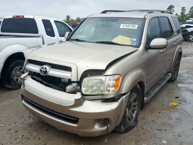 5TDZT38A06S281333 - 2006 TOYOTA SEQUOIA LI GOLD photo 2