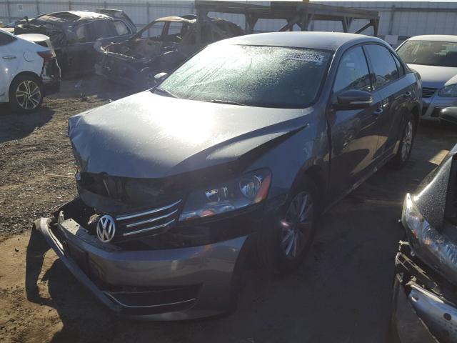 1VWAP7A30EC006109 - 2014 VOLKSWAGEN PASSAT S GRAY photo 2