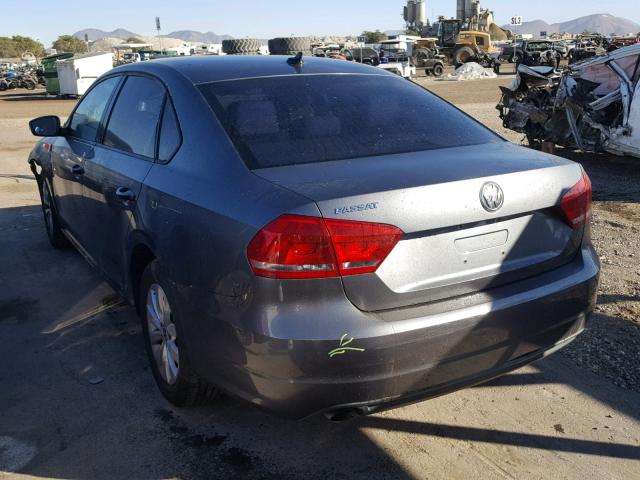 1VWAP7A30EC006109 - 2014 VOLKSWAGEN PASSAT S GRAY photo 3