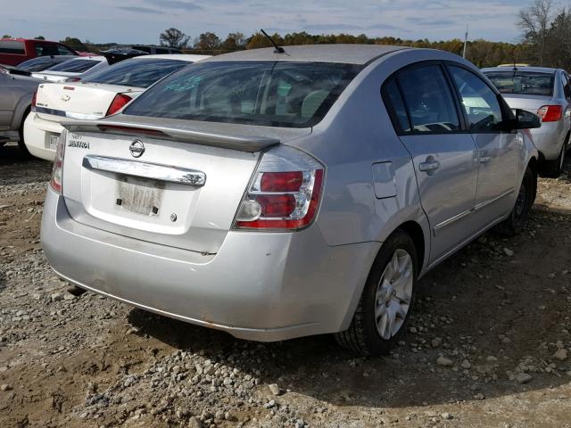 3N1AB6AP2CL774029 - 2012 NISSAN SENTRA 2.0 SILVER photo 4