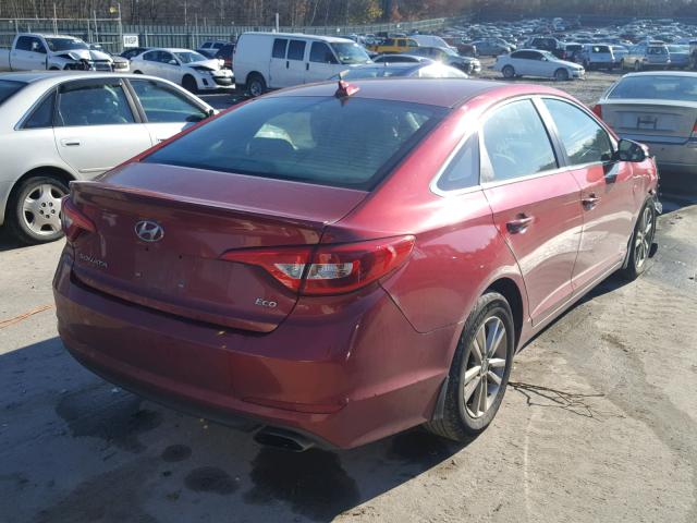 5NPE24AA8GH431584 - 2016 HYUNDAI SONATA ECO RED photo 4