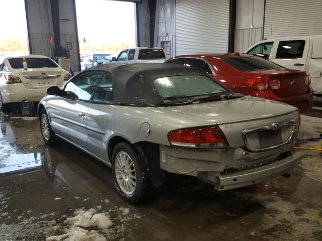 1C3EL55R34N311386 - 2004 CHRYSLER SEBRING LX GRAY photo 3