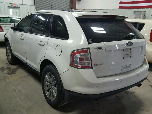 2FMDK3JC1ABA02714 - 2010 FORD EDGE SEL WHITE photo 3