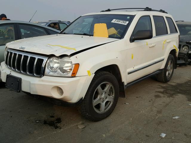 1J4HR58N75C544503 - 2005 JEEP GRAND CHER WHITE photo 2